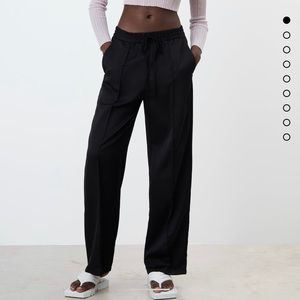 Zara Straight Fir Pajama Style Pants
